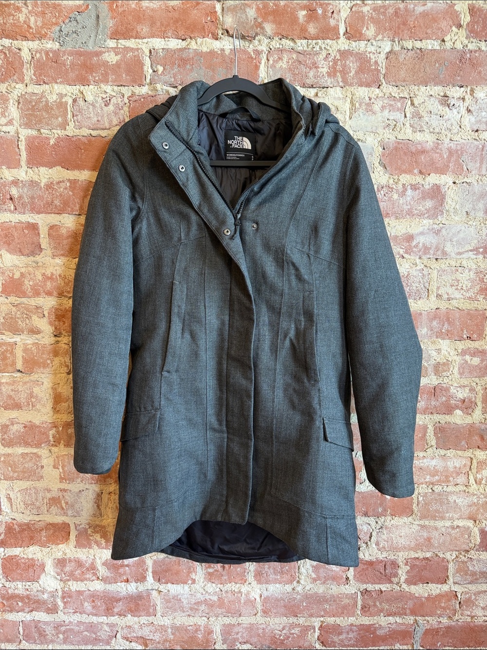 The North Face Women's Dark Gray Hooded Trench Coat